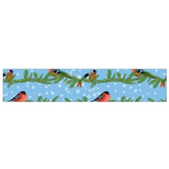 Bullfinches On Spruce Branches Small Flano Scarf by SychEva