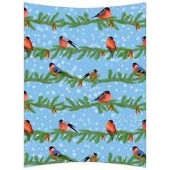 Bullfinches On Spruce Branches Back Support Cushion by SychEva