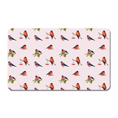 Bullfinches Sit On Branches Magnet (rectangular) by SychEva