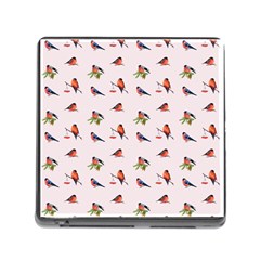 Bullfinches Sit On Branches Memory Card Reader (square 5 Slot) by SychEva