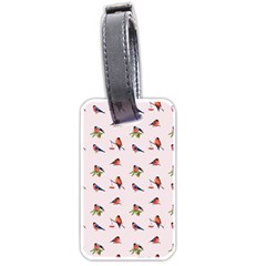 Bullfinches Sit On Branches Luggage Tag (one Side) by SychEva