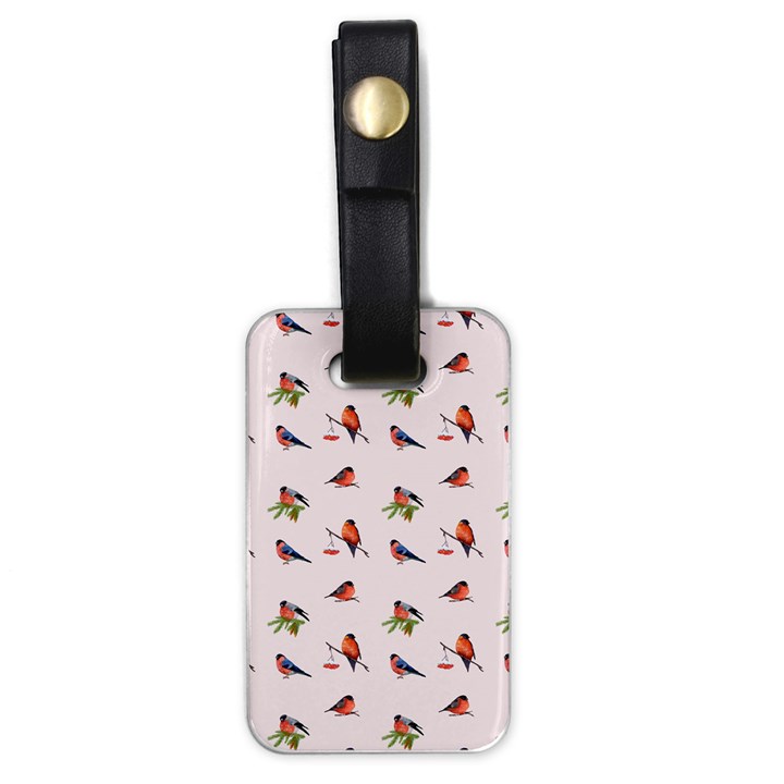 Bullfinches Sit On Branches Luggage Tag (one side)