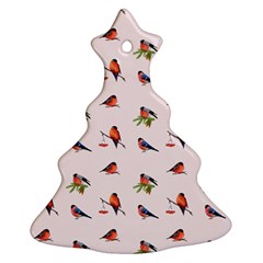 Bullfinches Sit On Branches Christmas Tree Ornament (two Sides) by SychEva