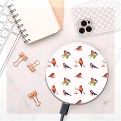 Bullfinches Sit On Branches Wireless Charger by SychEva