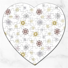 Magic Snowflakes Jigsaw Puzzle (heart) by SychEva