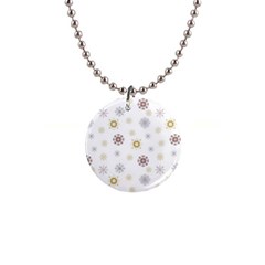 Magic Snowflakes 1  Button Necklace by SychEva