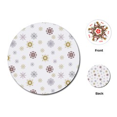 Magic Snowflakes Playing Cards Single Design (round) by SychEva