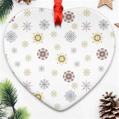 Magic Snowflakes Heart Ornament (two Sides) by SychEva