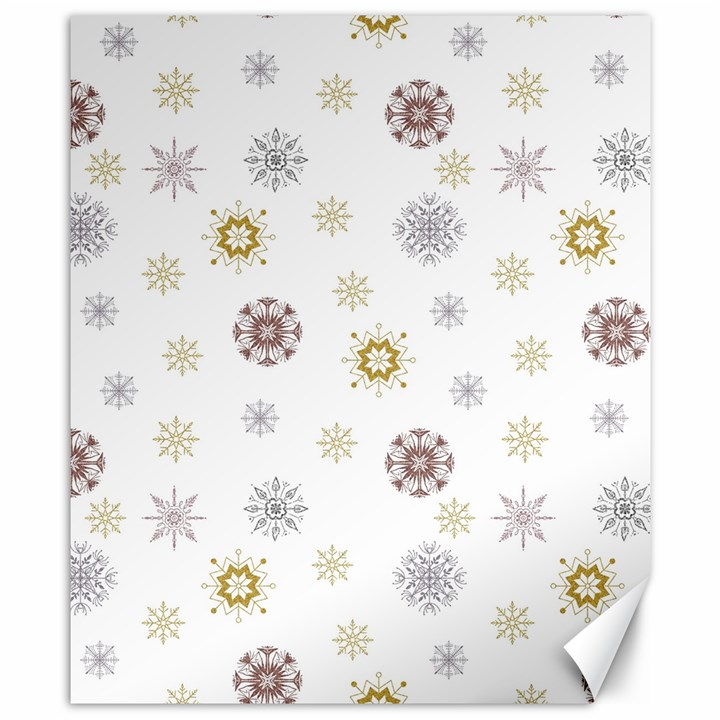 Magic Snowflakes Canvas 8  x 10 