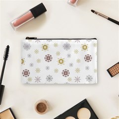 Magic Snowflakes Cosmetic Bag (small) by SychEva