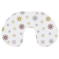 Magic Snowflakes Travel Neck Pillow by SychEva