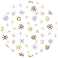 Magic Snowflakes Wooden Puzzle Round by SychEva