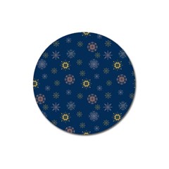 Magic Snowflakes Magnet 3  (Round)