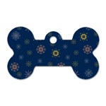 Magic Snowflakes Dog Tag Bone (Two Sides) Front