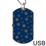 Magic Snowflakes Dog Tag USB Flash (Two Sides) Front