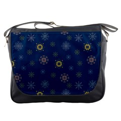 Magic Snowflakes Messenger Bag by SychEva