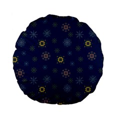 Magic Snowflakes Standard 15  Premium Flano Round Cushions by SychEva