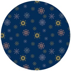 Magic Snowflakes Wooden Puzzle Round by SychEva