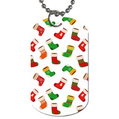 Christmas Socks  Dog Tag (two Sides) by SychEva