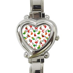 Christmas Socks  Heart Italian Charm Watch by SychEva