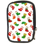 Christmas socks  Compact Camera Leather Case Front