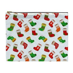 Christmas Socks  Cosmetic Bag (xl) by SychEva