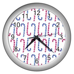 Christmas Candy Wall Clock (silver) by SychEva