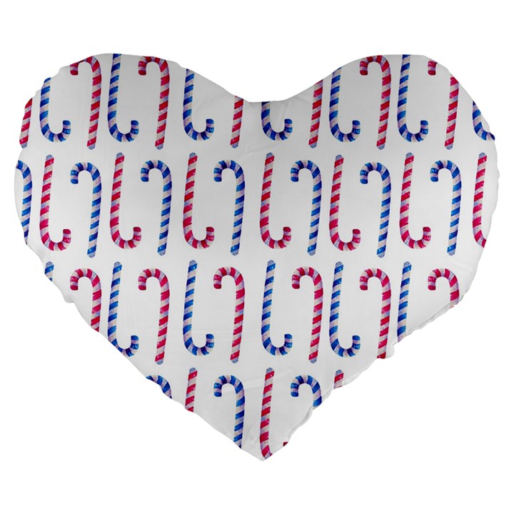 Christmas candy Large 19  Premium Heart Shape Cushions