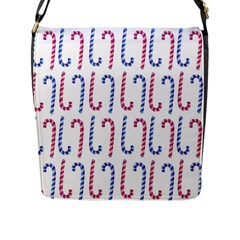 Christmas Candy Flap Closure Messenger Bag (l) by SychEva