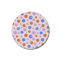 Colorful Balls Rubber Round Coaster (4 Pack) by SychEva