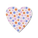 Colorful Balls Heart Magnet Front