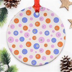 Colorful Balls Round Ornament (two Sides) by SychEva