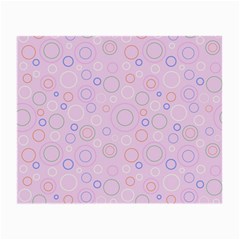 Multicolored Circles On A Pink Background Small Glasses Cloth by SychEva