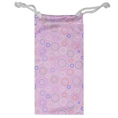 Multicolored Circles On A Pink Background Jewelry Bag by SychEva