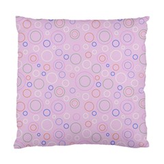 Multicolored Circles On A Pink Background Standard Cushion Case (one Side) by SychEva