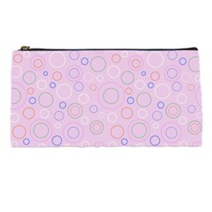 Multicolored Circles On A Pink Background Pencil Case by SychEva