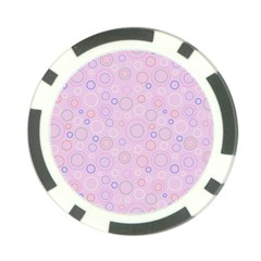 Multicolored Circles On A Pink Background Poker Chip Card Guard (10 Pack) by SychEva