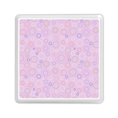 Multicolored Circles On A Pink Background Memory Card Reader (square) by SychEva