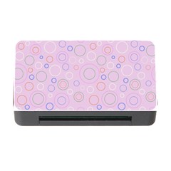 Multicolored Circles On A Pink Background Memory Card Reader With Cf by SychEva