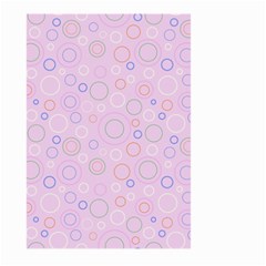 Multicolored Circles On A Pink Background Large Garden Flag (two Sides) by SychEva