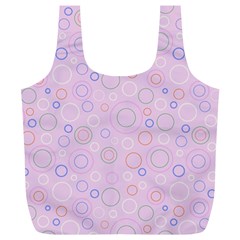 Multicolored Circles On A Pink Background Full Print Recycle Bag (xl) by SychEva