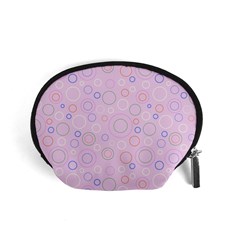 Multicolored Circles On A Pink Background Accessory Pouch (small) by SychEva