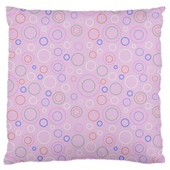 Multicolored Circles On A Pink Background Standard Flano Cushion Case (two Sides) by SychEva