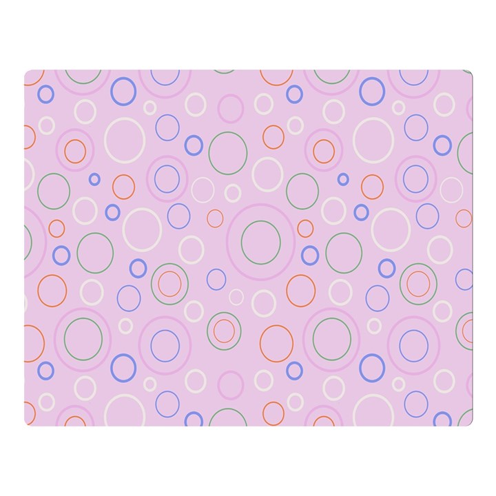 Multicolored Circles On A Pink Background Double Sided Flano Blanket (Large) 