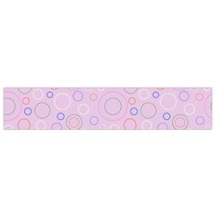 Multicolored Circles On A Pink Background Small Flano Scarf by SychEva