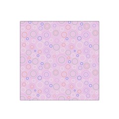 Multicolored Circles On A Pink Background Satin Bandana Scarf by SychEva