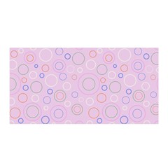 Multicolored Circles On A Pink Background Satin Wrap by SychEva