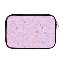 Multicolored Circles On A Pink Background Apple Macbook Pro 17  Zipper Case by SychEva