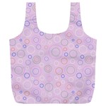 Multicolored Circles On A Pink Background Full Print Recycle Bag (XXL) Front