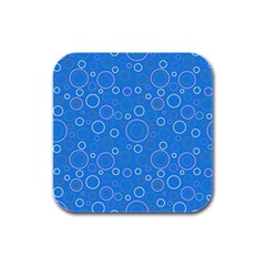 Circles Rubber Square Coaster (4 Pack) by SychEva